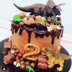 Dinosaur Choc Drip Cakes