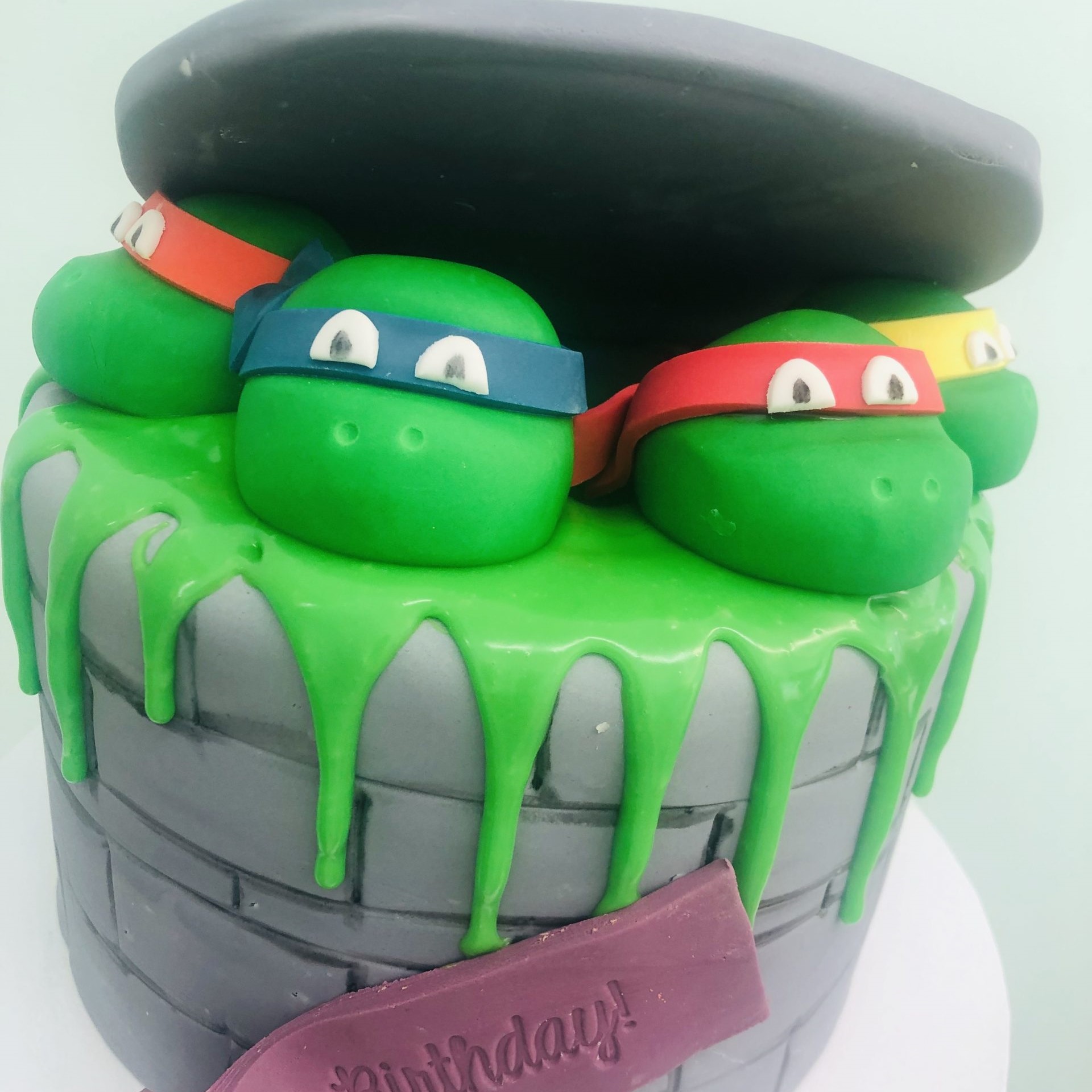 Ninja Turtle Birthday Cake For Eight