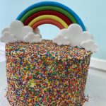 Rainbow Sprinkle short Cake