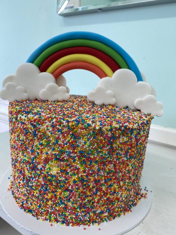 Rainbow Sprinkle short Cake